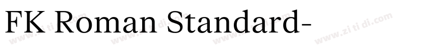 FK Roman Standard字体转换